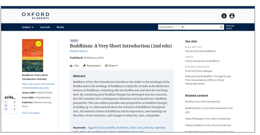 Figure 3 is a screenshot showing Once a link is clicked, a new tab with the desired content is opened. This ensures that patrons find easy access to the curated content.